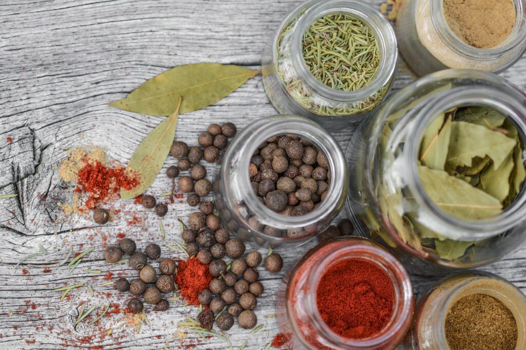spices, jars, herbs, herbs and spices, glass jars, containers, glass containers, assorted, cooking, rustic, pepper, ingredients, chili, household, natural, culinary, assortment, aromatics, spicy, dry spices, flavor, aroma, herbal, set, variation, paprika, turmeric, cumin, rosemary, herbs, herbs, herbs, herbs, herbs, cooking, cooking, cooking, herbal